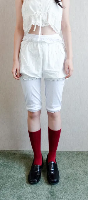 [FAERIE] FW 23 eyelet lace half leggings