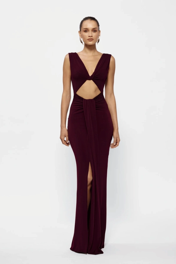 Faith Dress Black Cherry Casual Lines