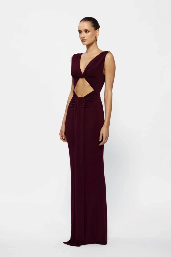 Faith Dress Black Cherry Soft-touch Smart and Sleek