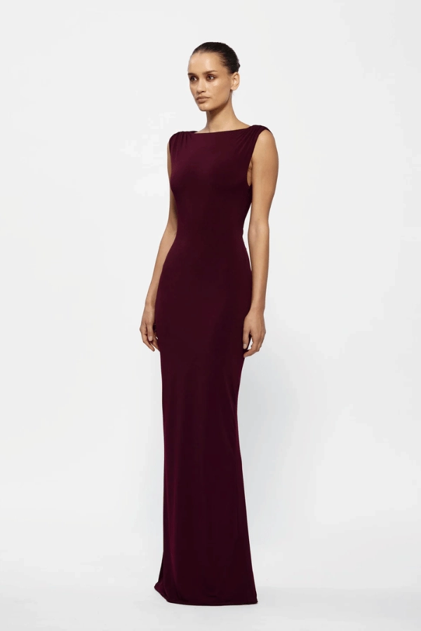 countryside Fit Waist Faith Dress Black Cherry