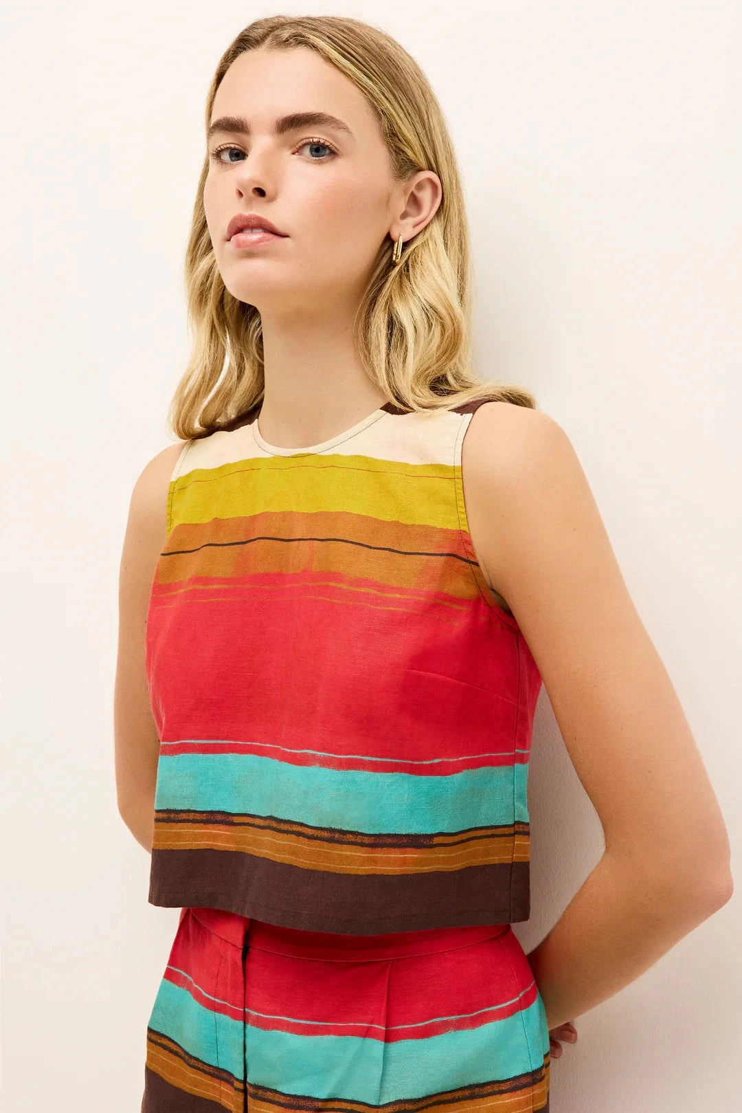 Fallon Top Grotto Double Faced Jersey Knit