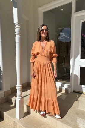 Simple yet chic gown Eleni Dress Apricot