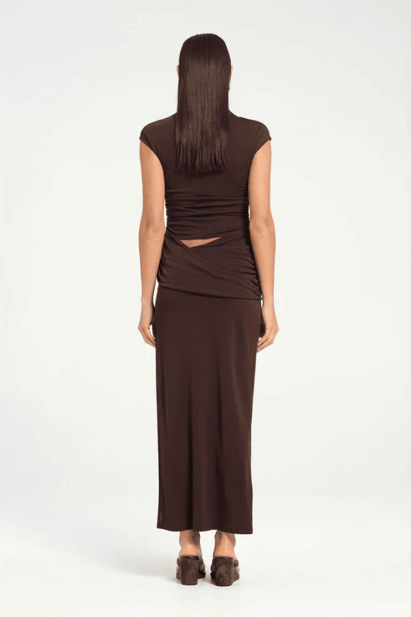 Royce Maxi Dress Chocolate Stylish Feel