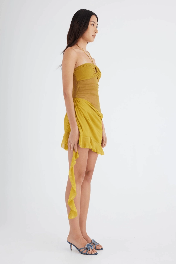 Natural Wrap Urban Fit Cody Mini Dress Wasabi