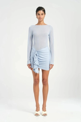 Faris Mini Dress Sky Tonal-Panel