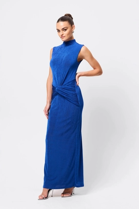 Relax Cut New Mood Severance Maxi Dress Cobalt
