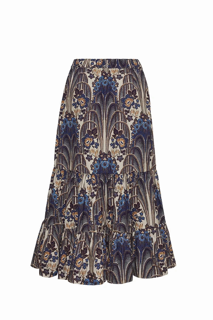 Chase Skirt Fontaine Egret Back Slit
