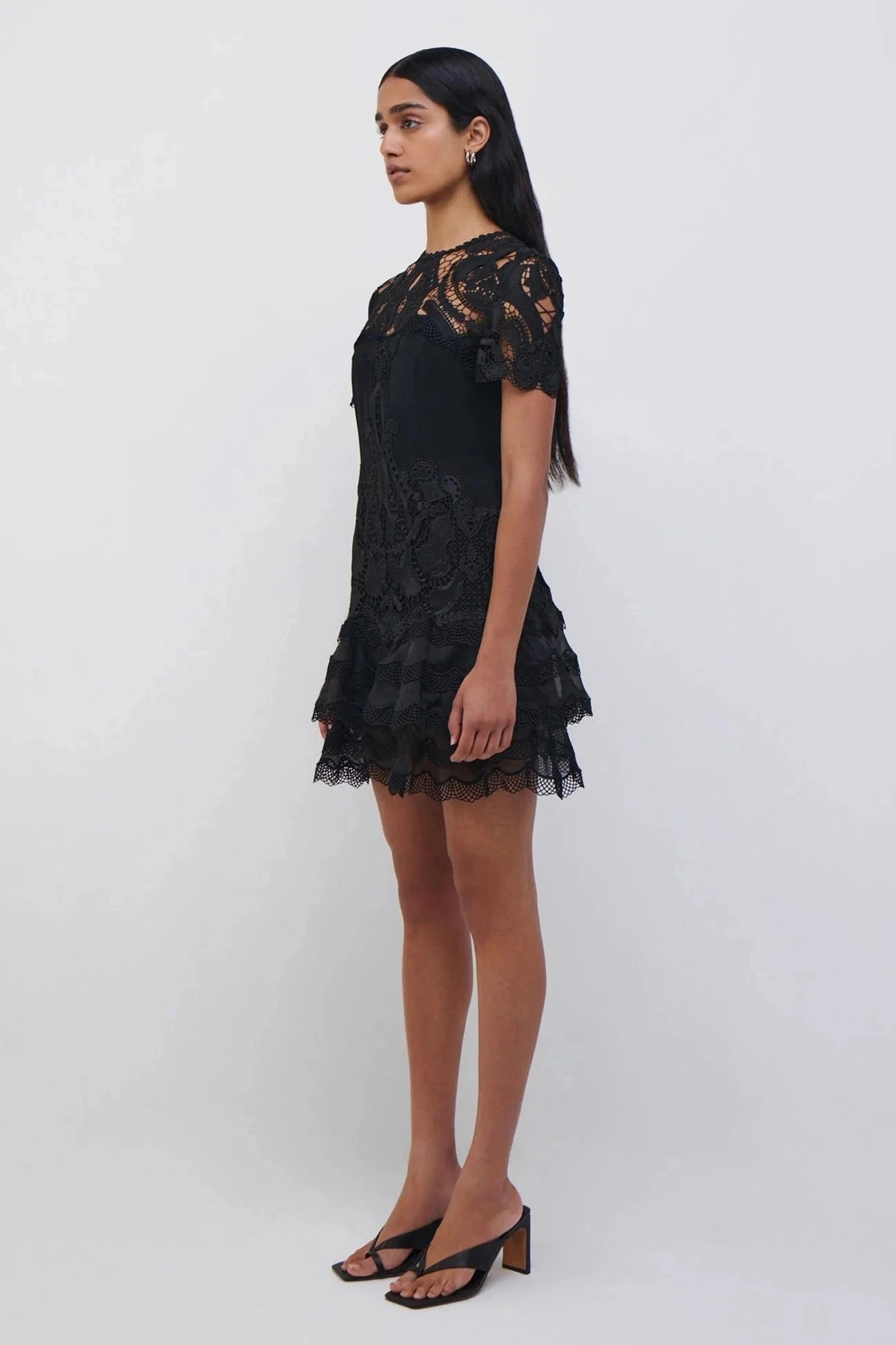 Paislee Lace Cocktail Dress Black Stylish day dress