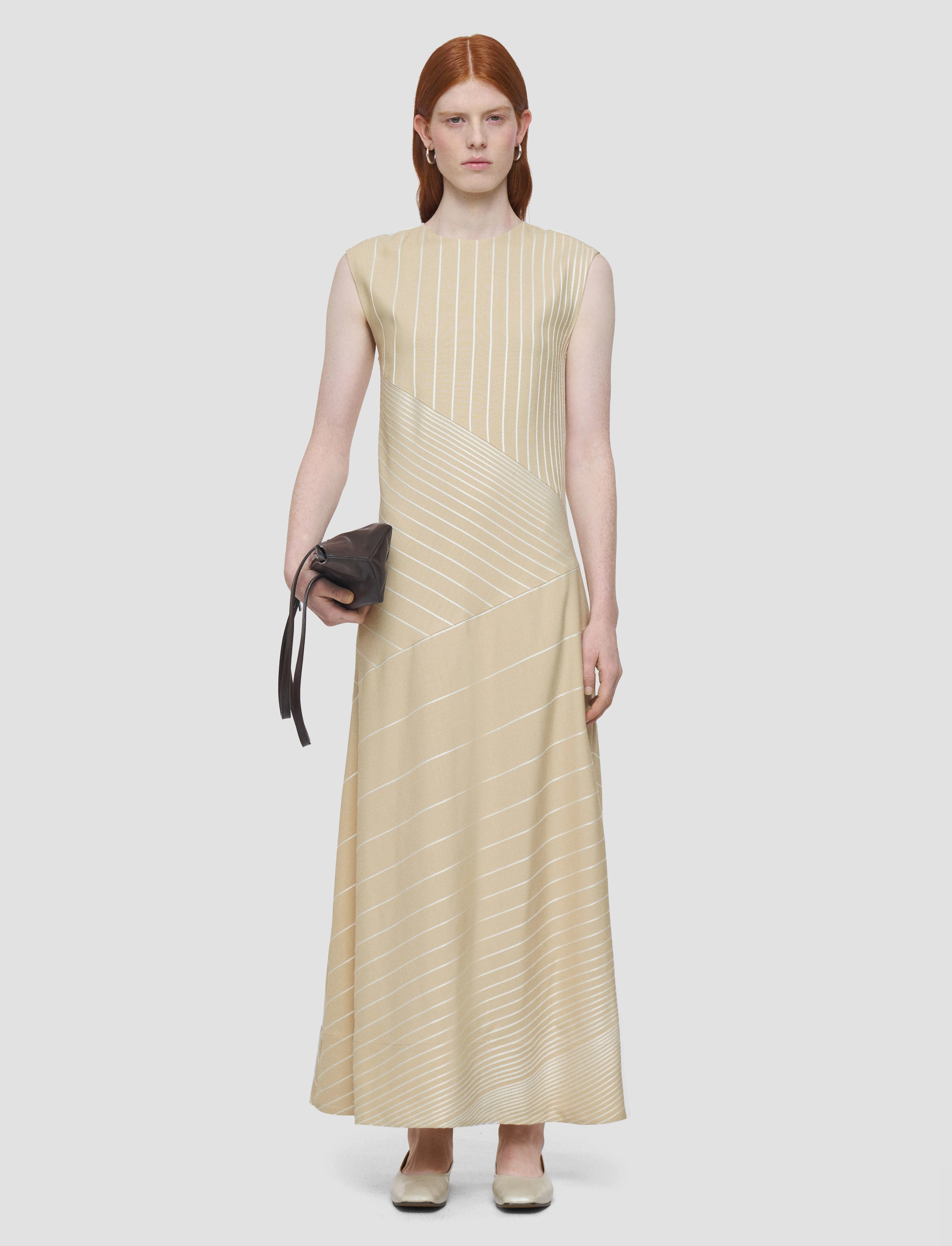 FlexibleClosure Maryse Embroidered Stripes Dress