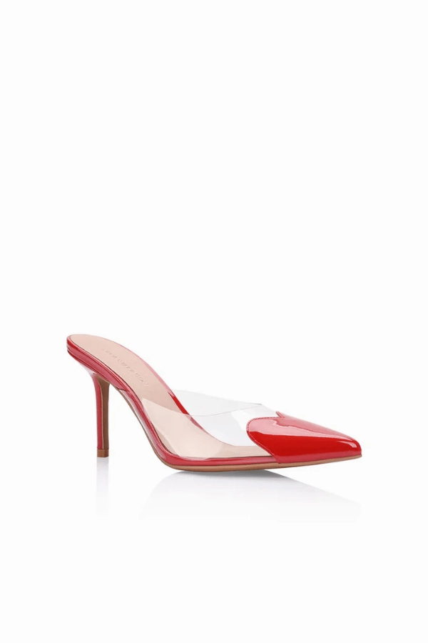 Raquel Heel Red Subtle Glam Abrasion-resistant