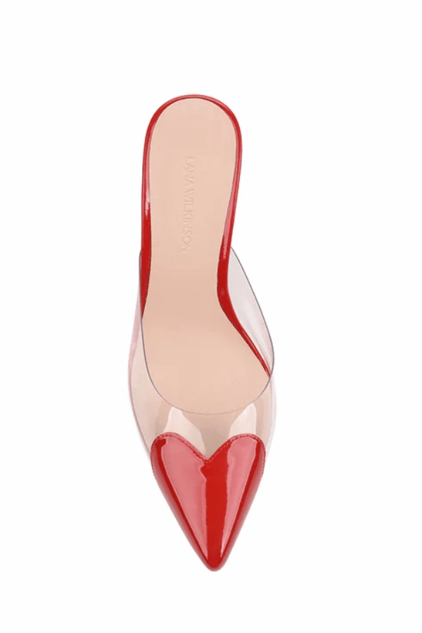 Raquel Heel Red CrinkleResistantWeave