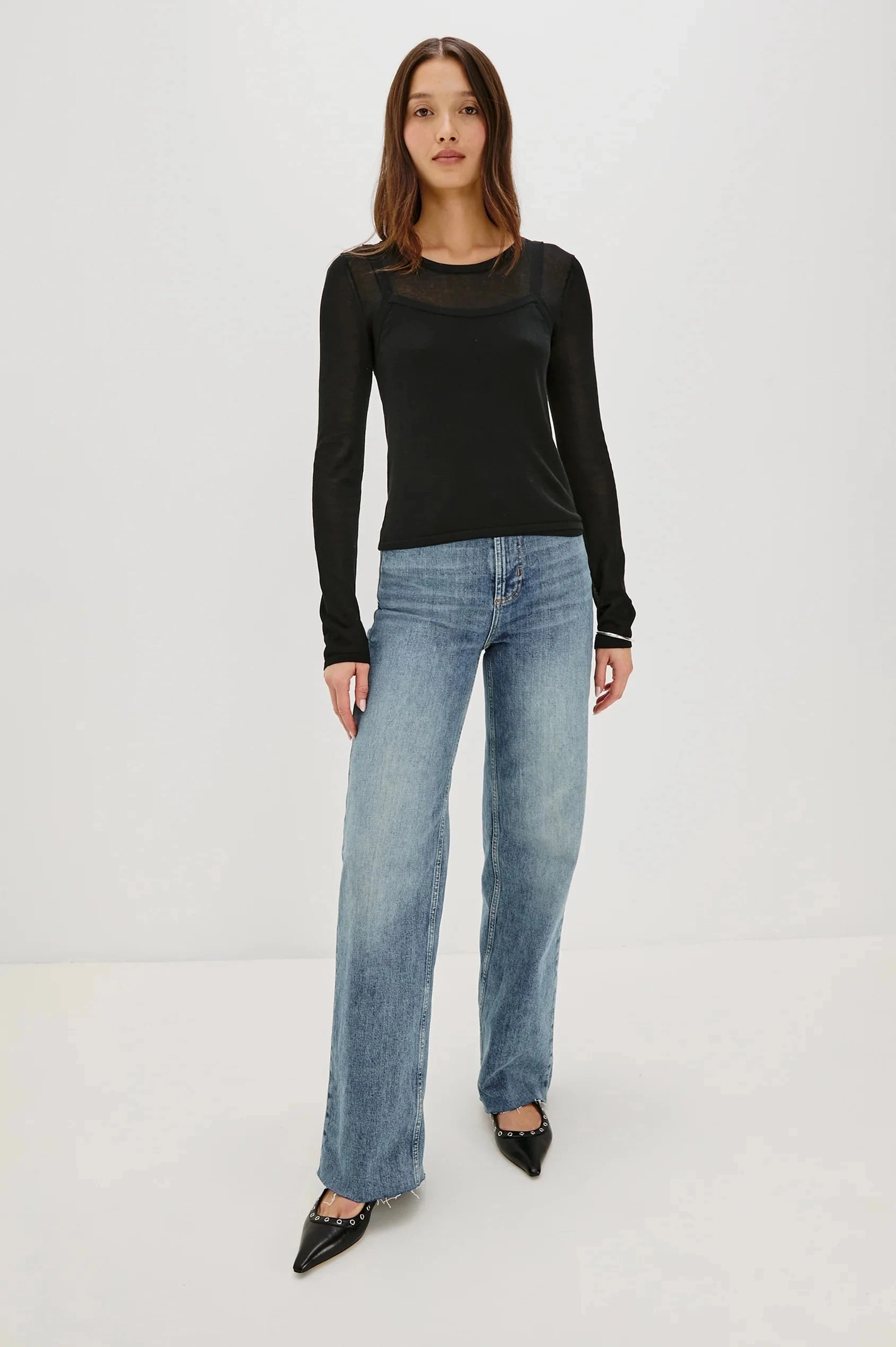 Lovisa Top Black Quick Access Slit