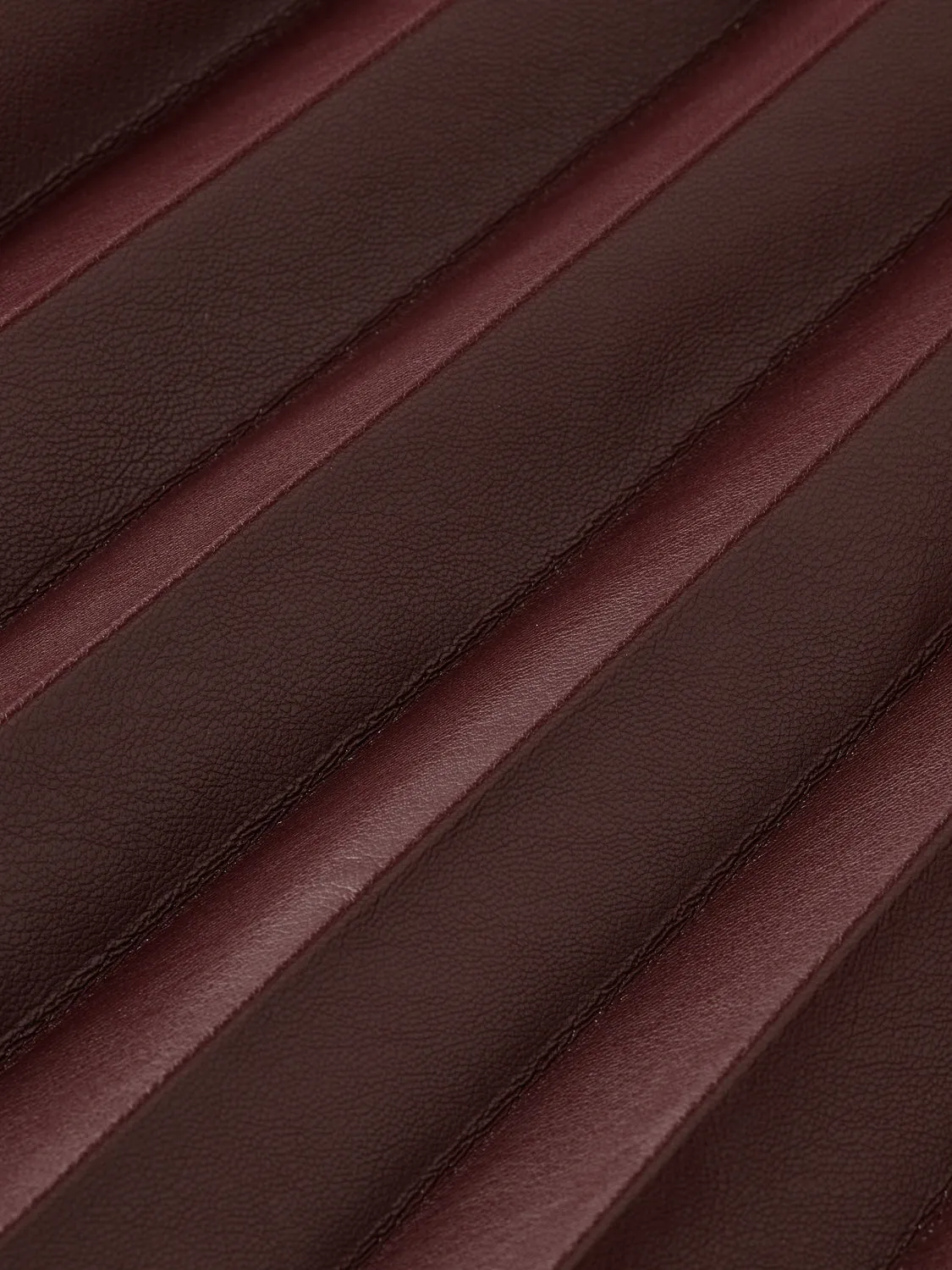 Faux leather pleated skirt