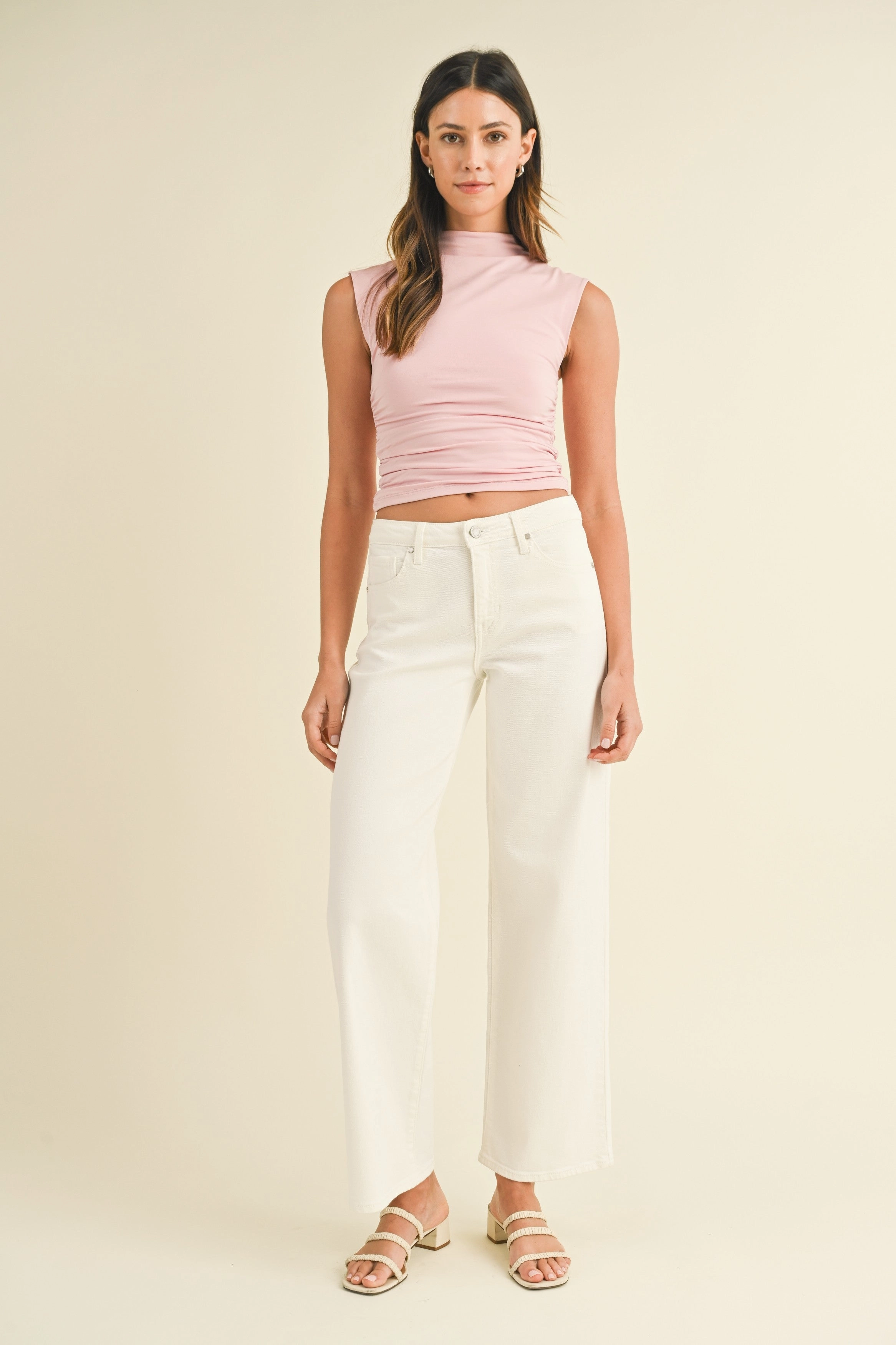 Weekend Warrior Earthy HELEN SLIM WIDE LEG JEANS