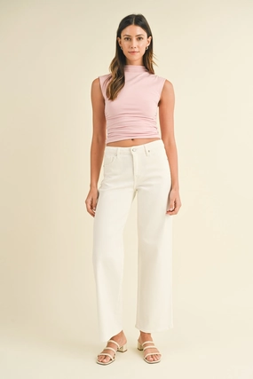 Weekend Warrior Earthy HELEN SLIM WIDE LEG JEANS