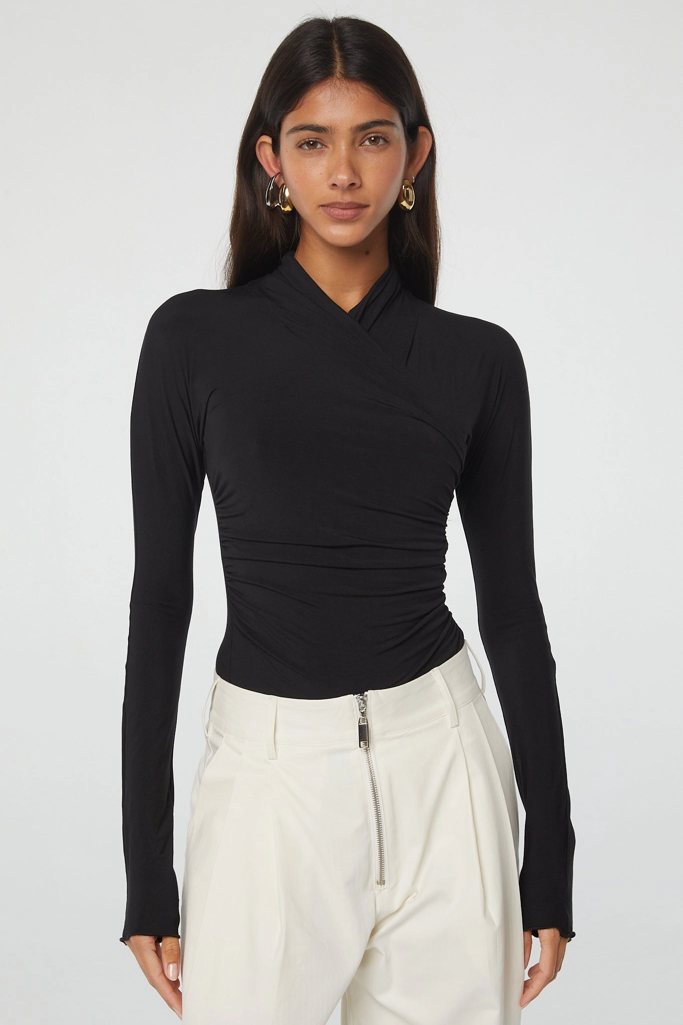 Long Sleeve Polo Minimalist Design FELIX TOP