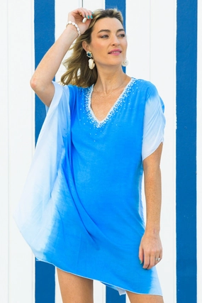 Perfect Fit Look Goddess Kaftan / Capri Blue Ombre