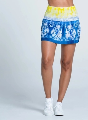 Roll Up Hem Shibori Wave Skirt-14"
