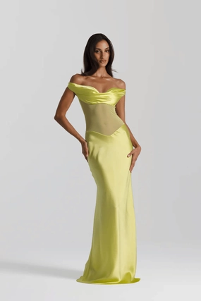 Gwyneth Gown Chartreuse Calm Finish