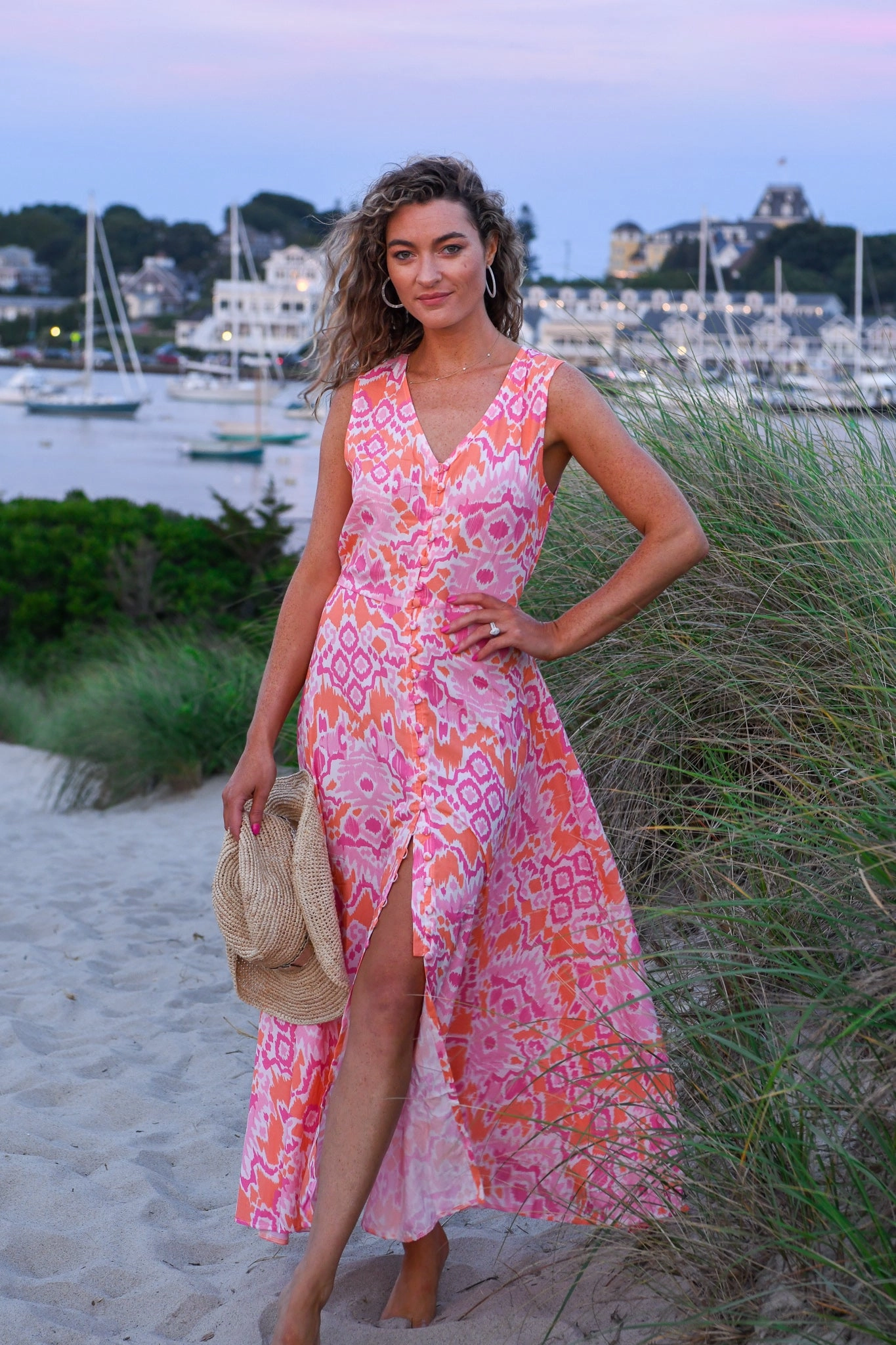 Polite Vibe Street Elegance Fiji Dress / Sunset