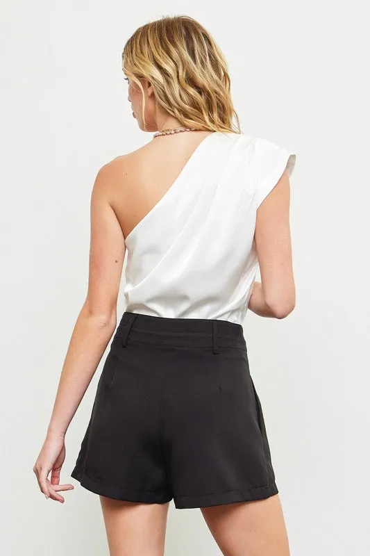 FINAL SALE!! Isabele One Shoulder Top in White