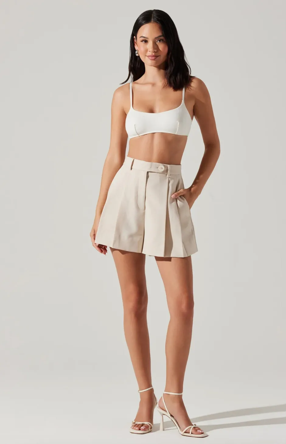 FINAL SALE! Preston Linen Pleated Shorts by ASTR The Label