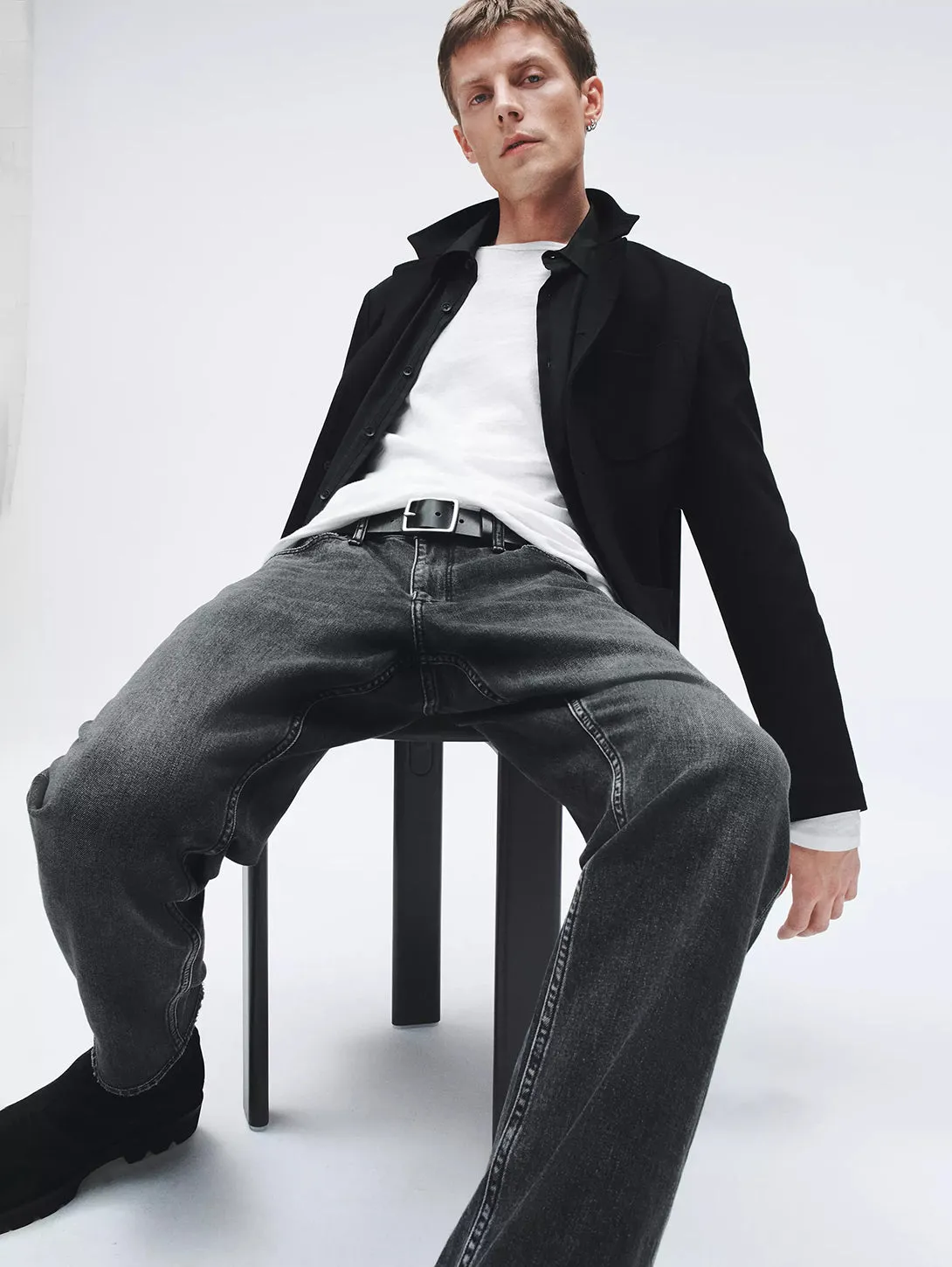 Fit 3 Athletic Jean - Washed Black