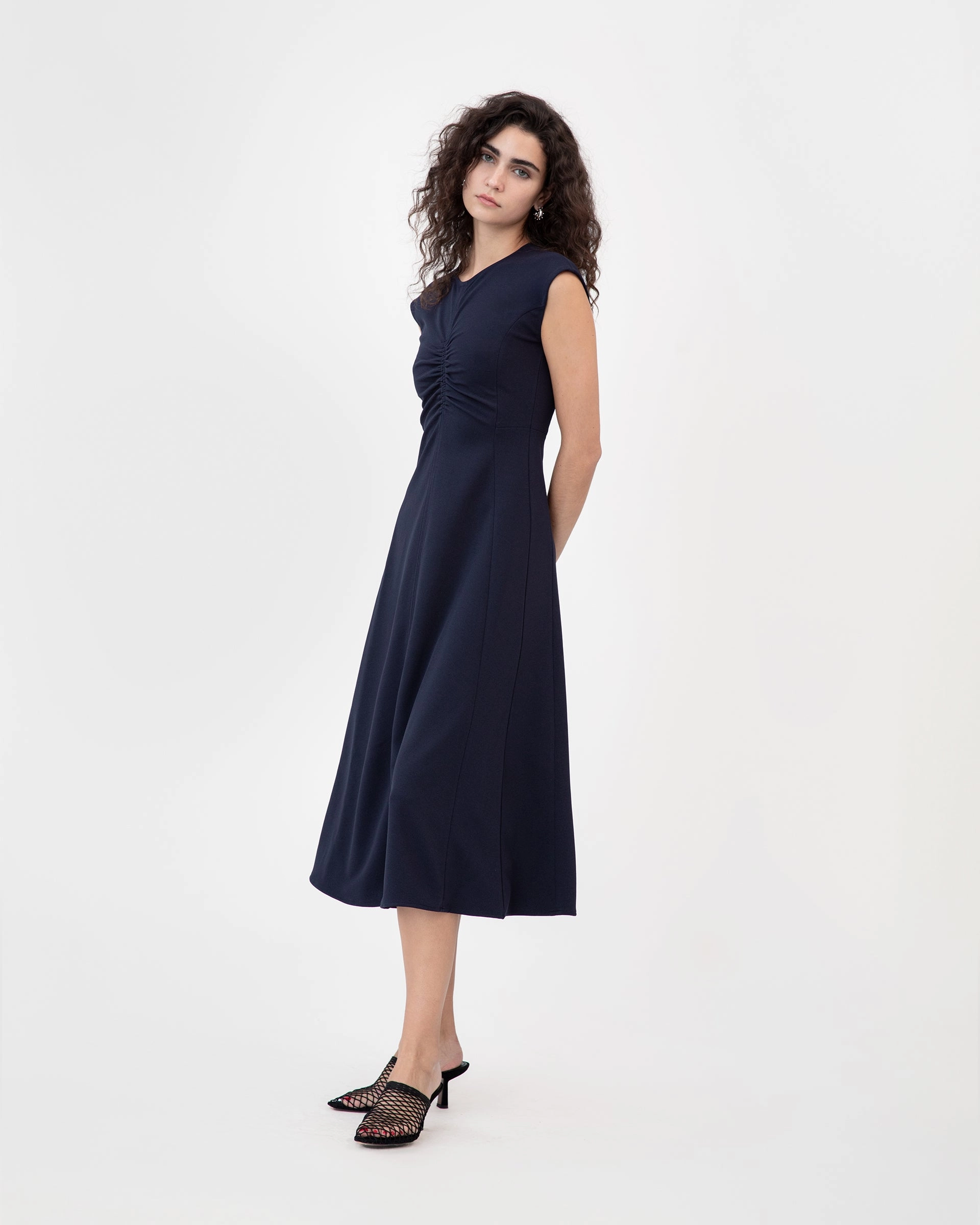 Sierra Dress Button Accent