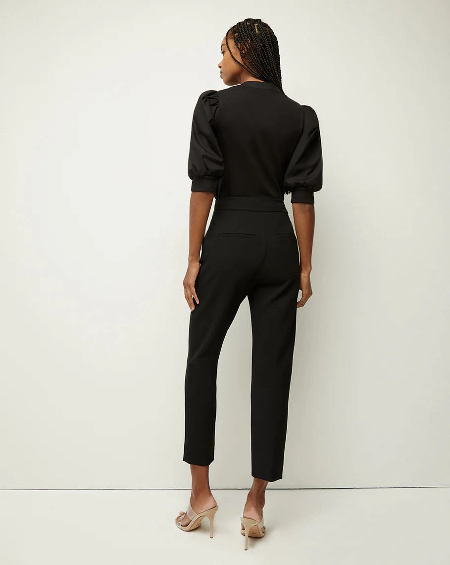 Non-Binding Fit Comfy Material Renzo Pant Black with Silver Buttons