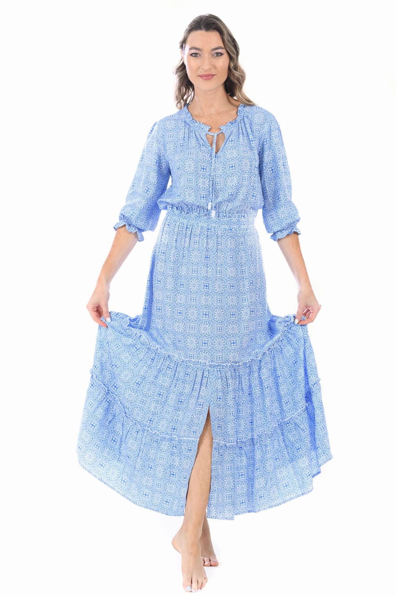 Inclusive Fit Eliza Dress / Periwinkle Medallion