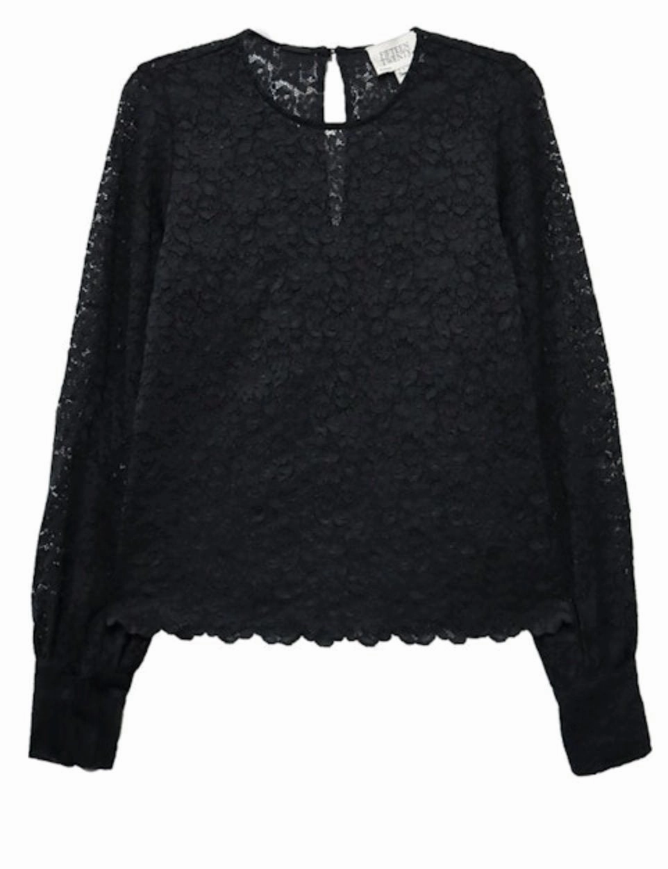 Ina Stretch Lace Top Black Multi Pocket Configuration EasyCareFabric