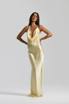 Gabi Gown Lemon Fluid Shape Summer Staple