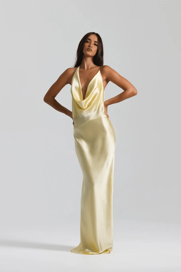 Gabi Gown Lemon Fluid Shape Summer Staple
