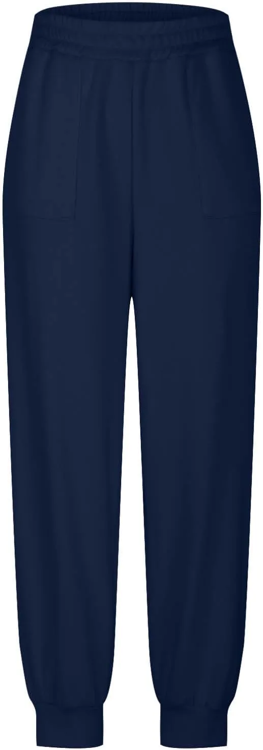 Fleece Lined Cinch Bottom Sweatpants for Women Baggy Sport Elastic Waist Workout with Pockets Joggers Loose Fit 2025