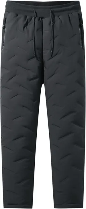 Fleece Lined Pants Men Winter Warm Sweatpants Tall Heavyweight Thermal Track Pant Lounge Active Joggers with Pockets