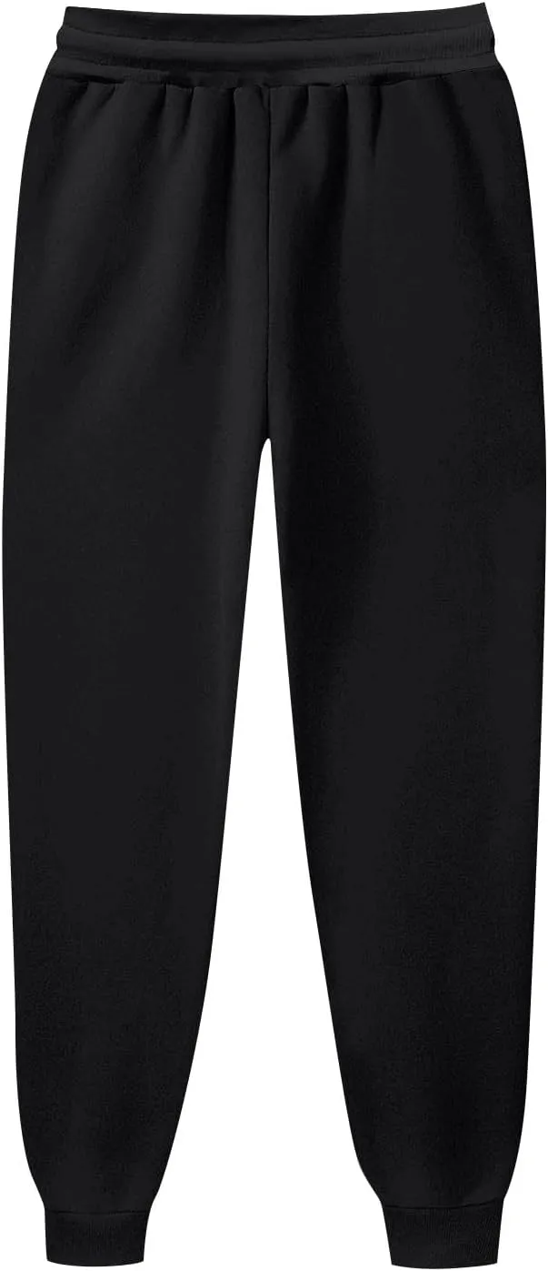 Fleece Lined Pants Women Fleece Lined Sweatpants with Pockets High Waisted Thermal Joggers Winter Pants Plus Size