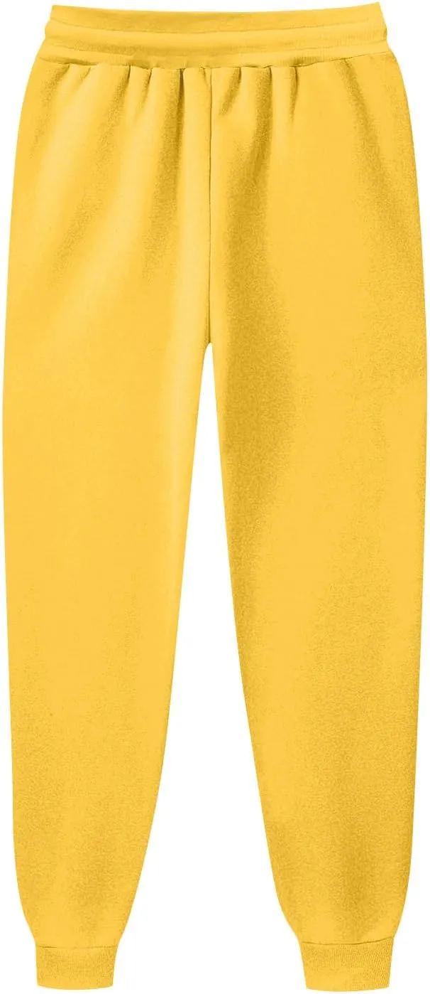 Fleece Lined Pants Women Fleece Lined Sweatpants with Pockets High Waisted Thermal Joggers Winter Pants Plus Size