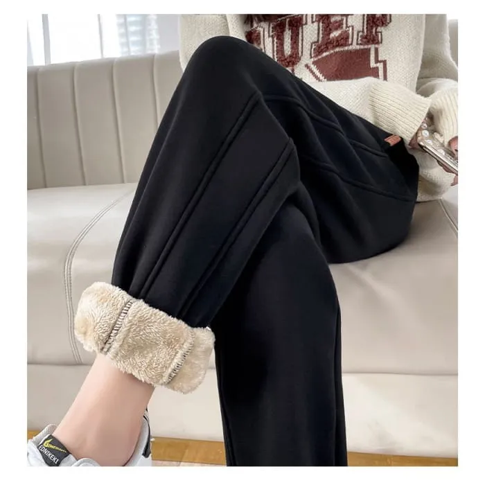 Fleece Lined Plain Sweatpants