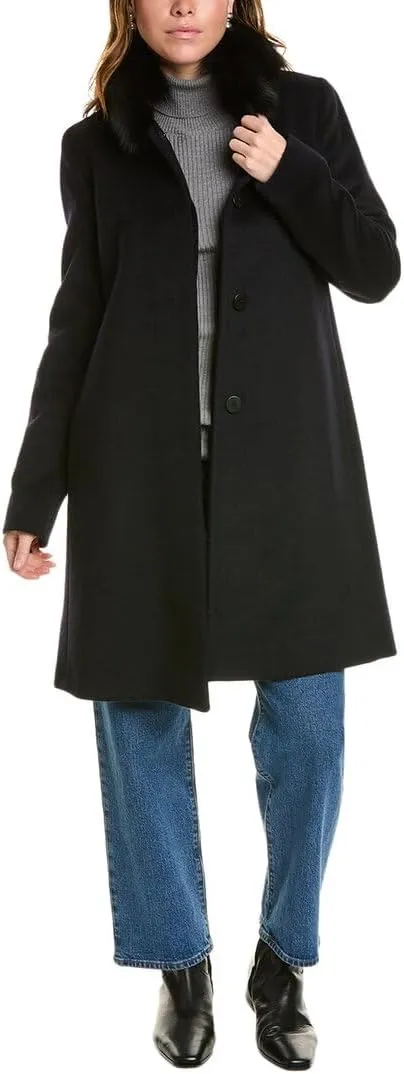 FLEURETTE Long Wool-Blend Coat