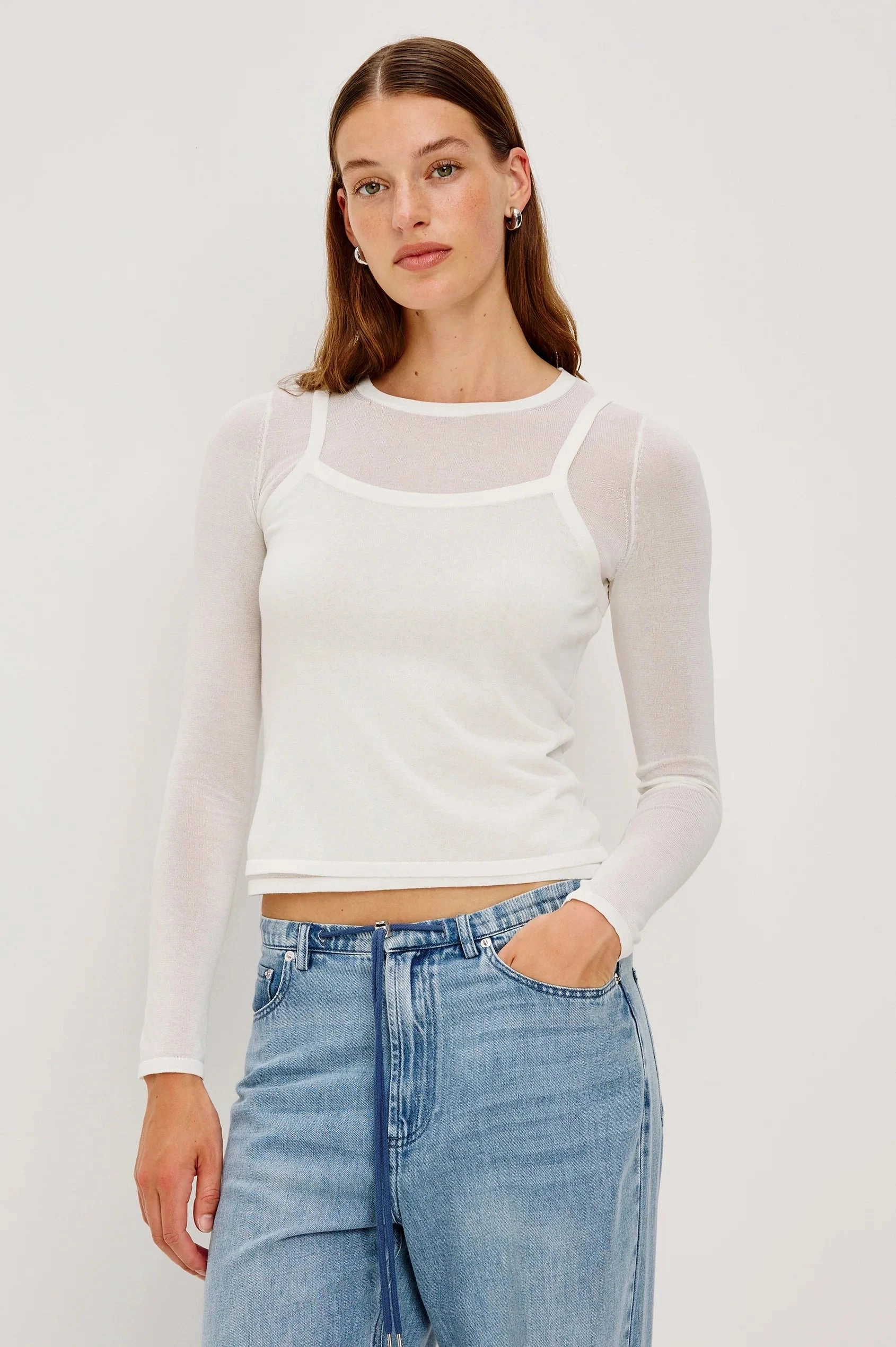 Stretch Fit Ultraviolet Protection Finish Lovisa Top White