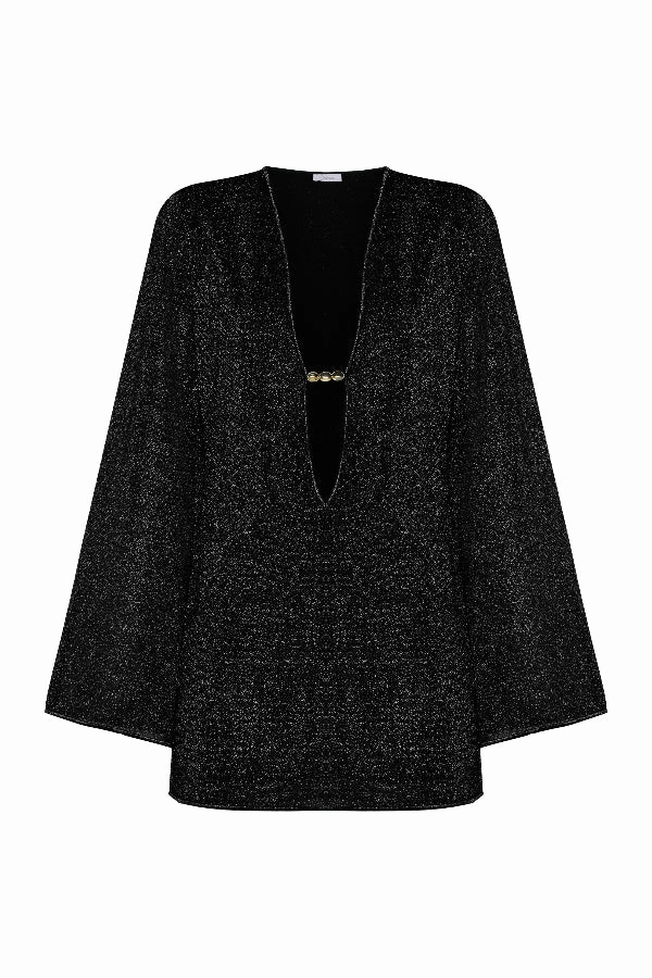 Glazed Lumiere Kaftan Black Fall Style