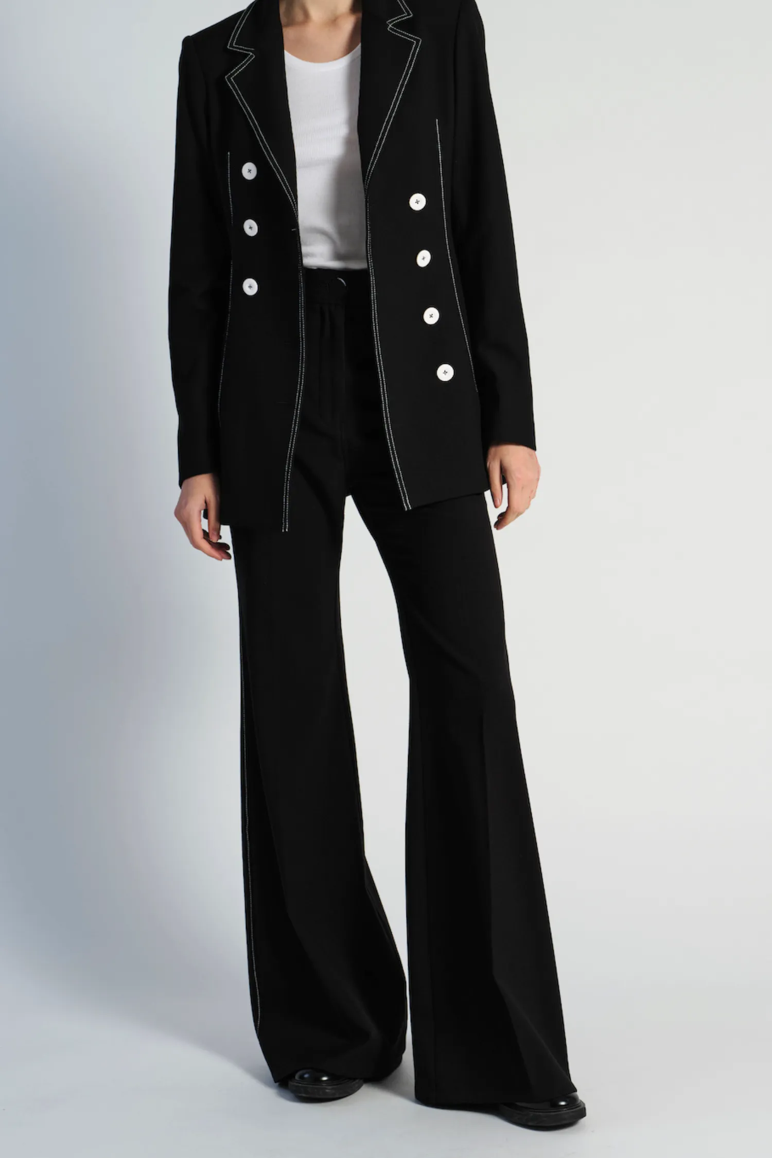 Flo High Waisted Flare Pant, Black