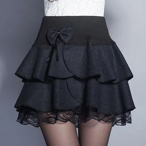 Floral Bowknot Mini Tutu Woman Skirts