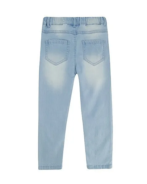 Floral Embroidered Denim Jeans