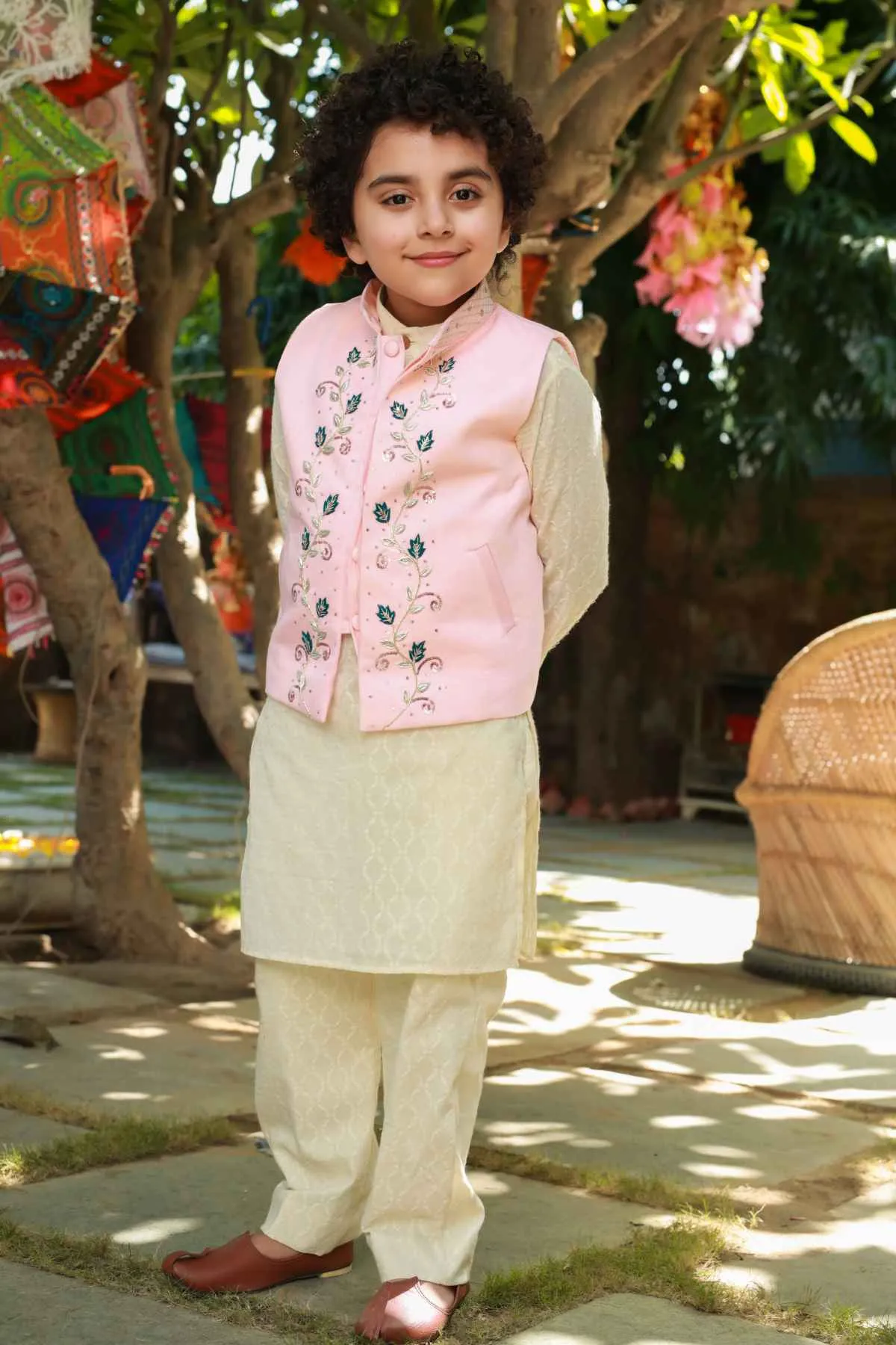 Floral Nehru Jacket Set