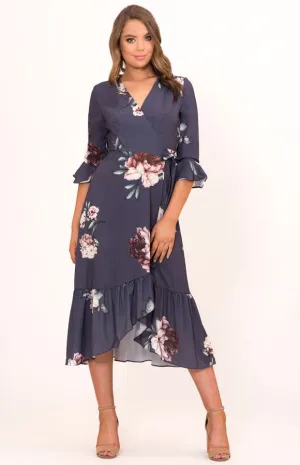 FLORAL WRAP DRESS