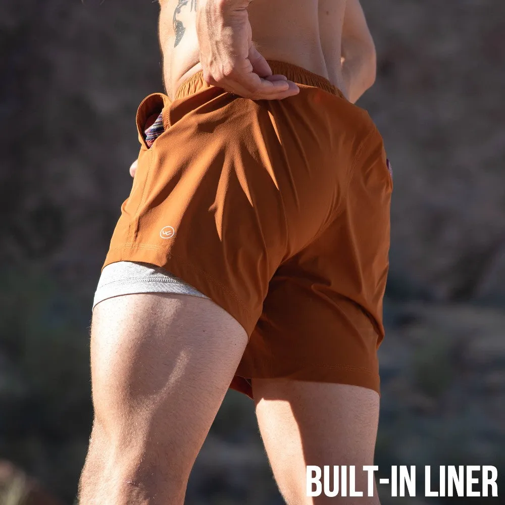 Flow Short (Athletic) - Turmeric 5.5" & 7"