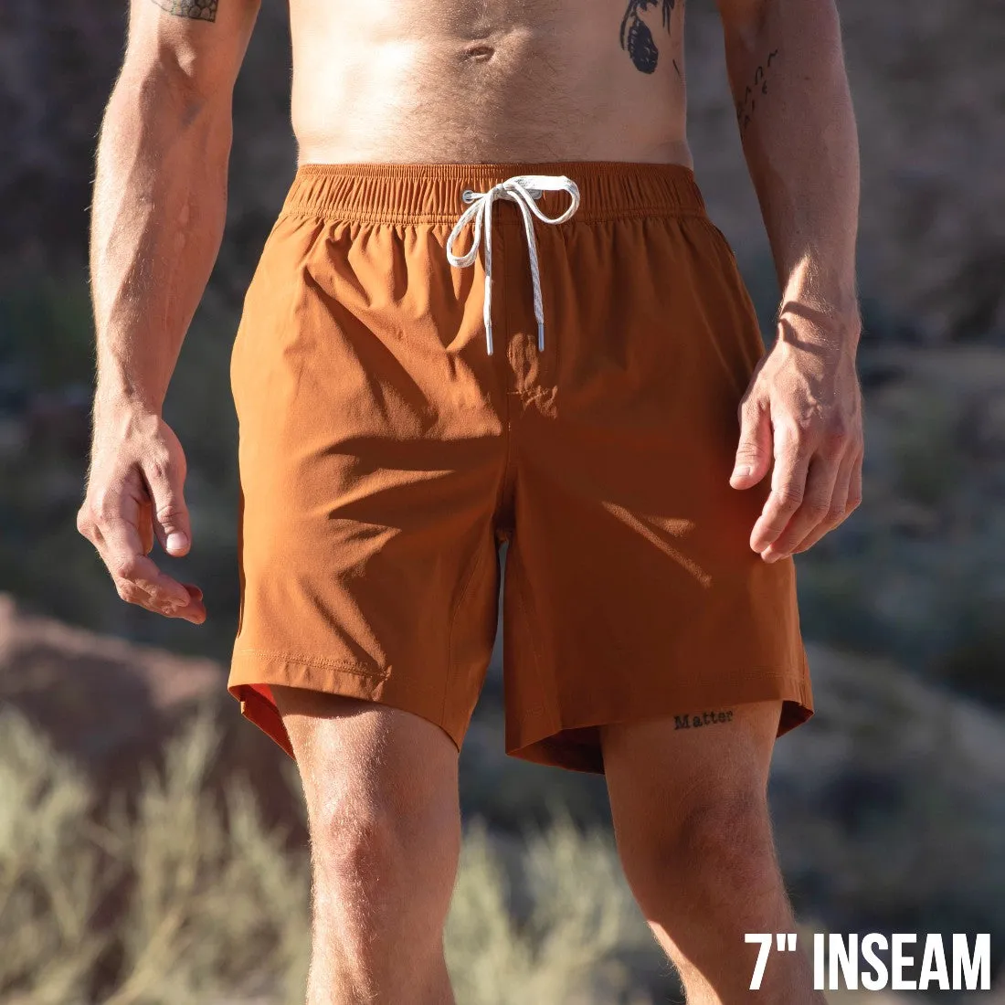 Flow Short (Athletic) - Turmeric 5.5" & 7"