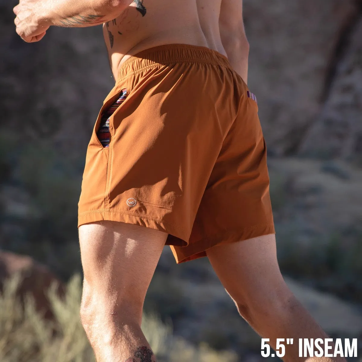 Flow Short (Athletic) - Turmeric 5.5" & 7"