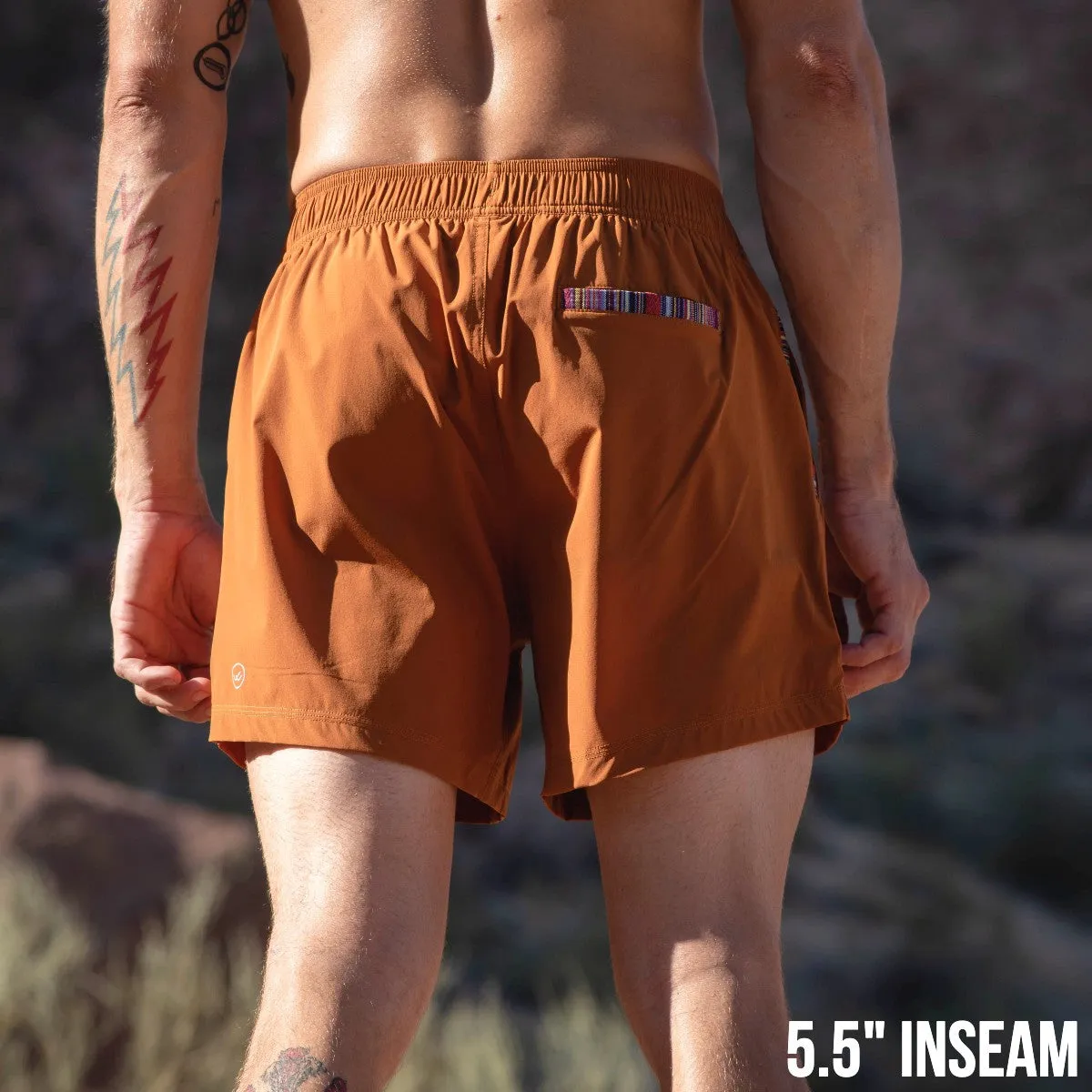 Flow Short (Athletic) - Turmeric 5.5" & 7"